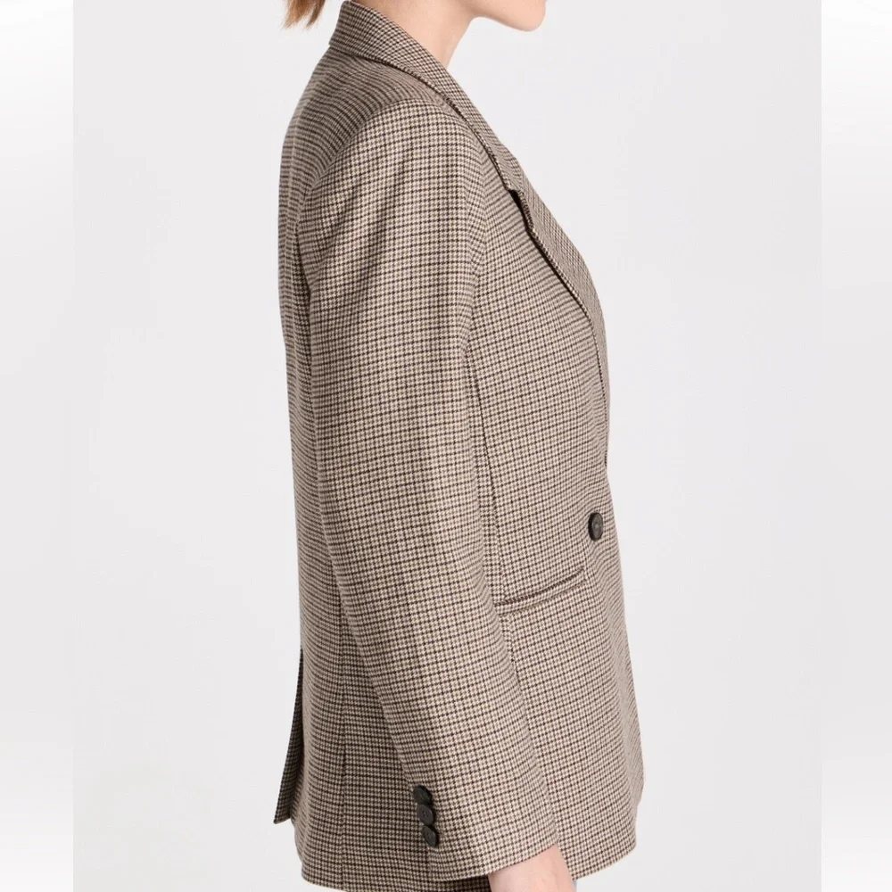 Anine Bing Brown Checkered Blazer - Picture 3 of 11